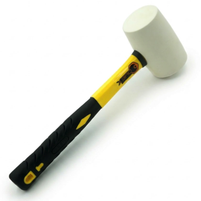 Orex WHITE RUBBER MALLET WITH FIBREGLASS HANDLE
